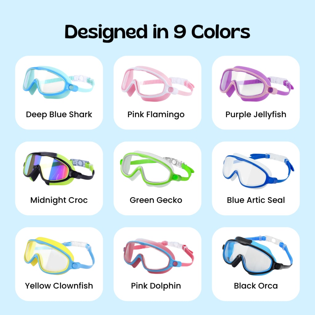 Easy-Wear Kids Swim Goggles