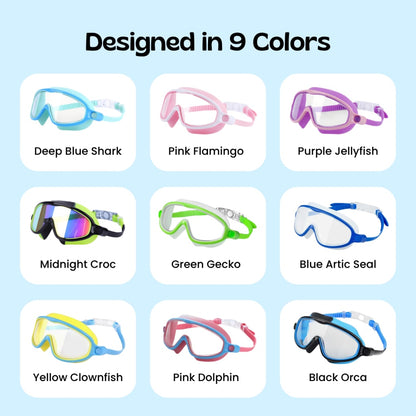 Easy-Wear Kids Swim Goggles