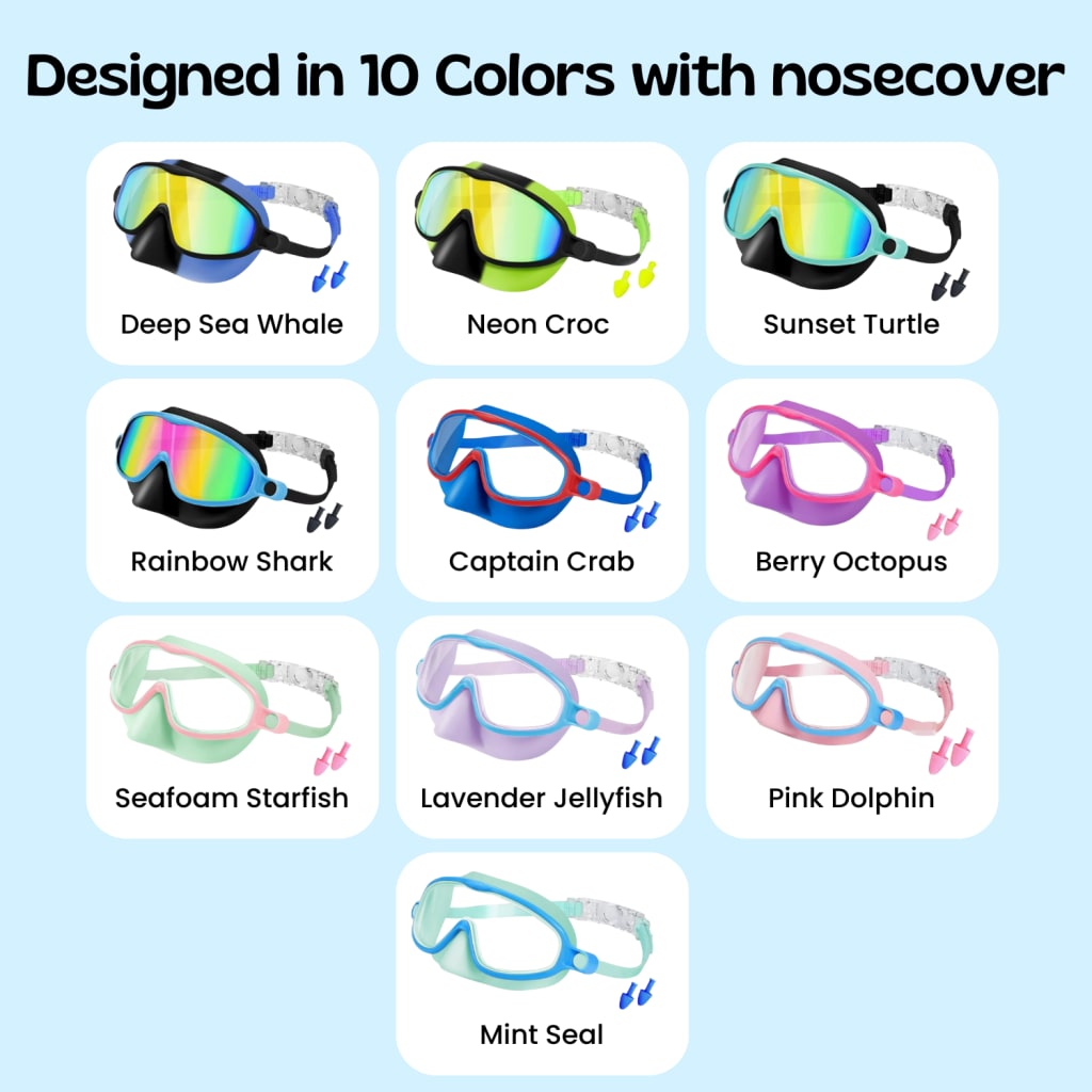 Easy-Wear Kids Swim Goggles