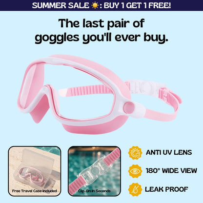 Easy-Wear Kids Swim Goggles