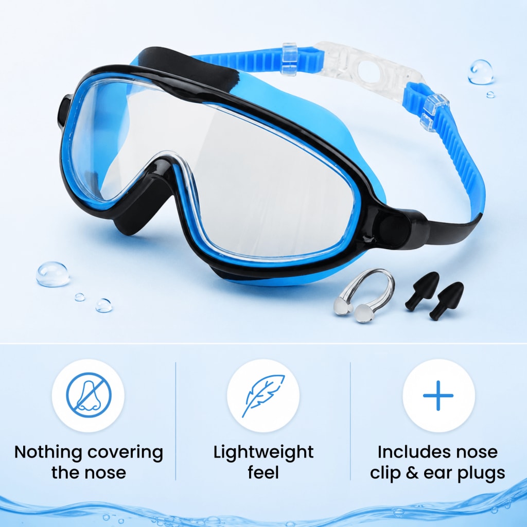 Easy-Wear Kids Swim Goggles